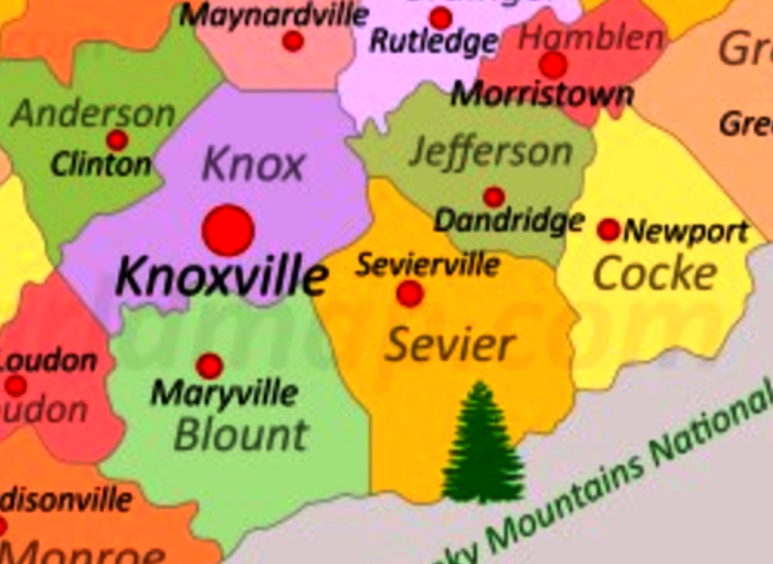 Tennessee area of service