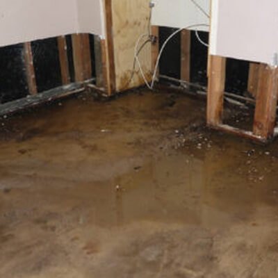 flooded floors and walls