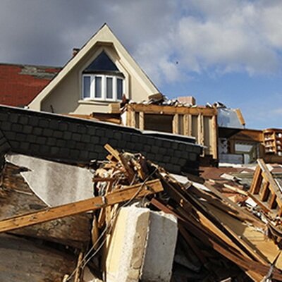 house has collapsed and needs repairs